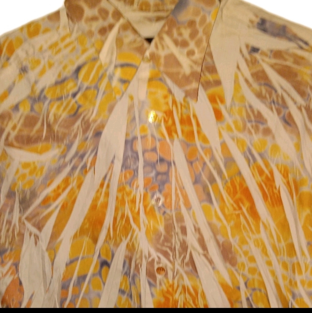 Vizzini Multi Colored, Textured & Pattern Shirt Large - Picture 7 of 10